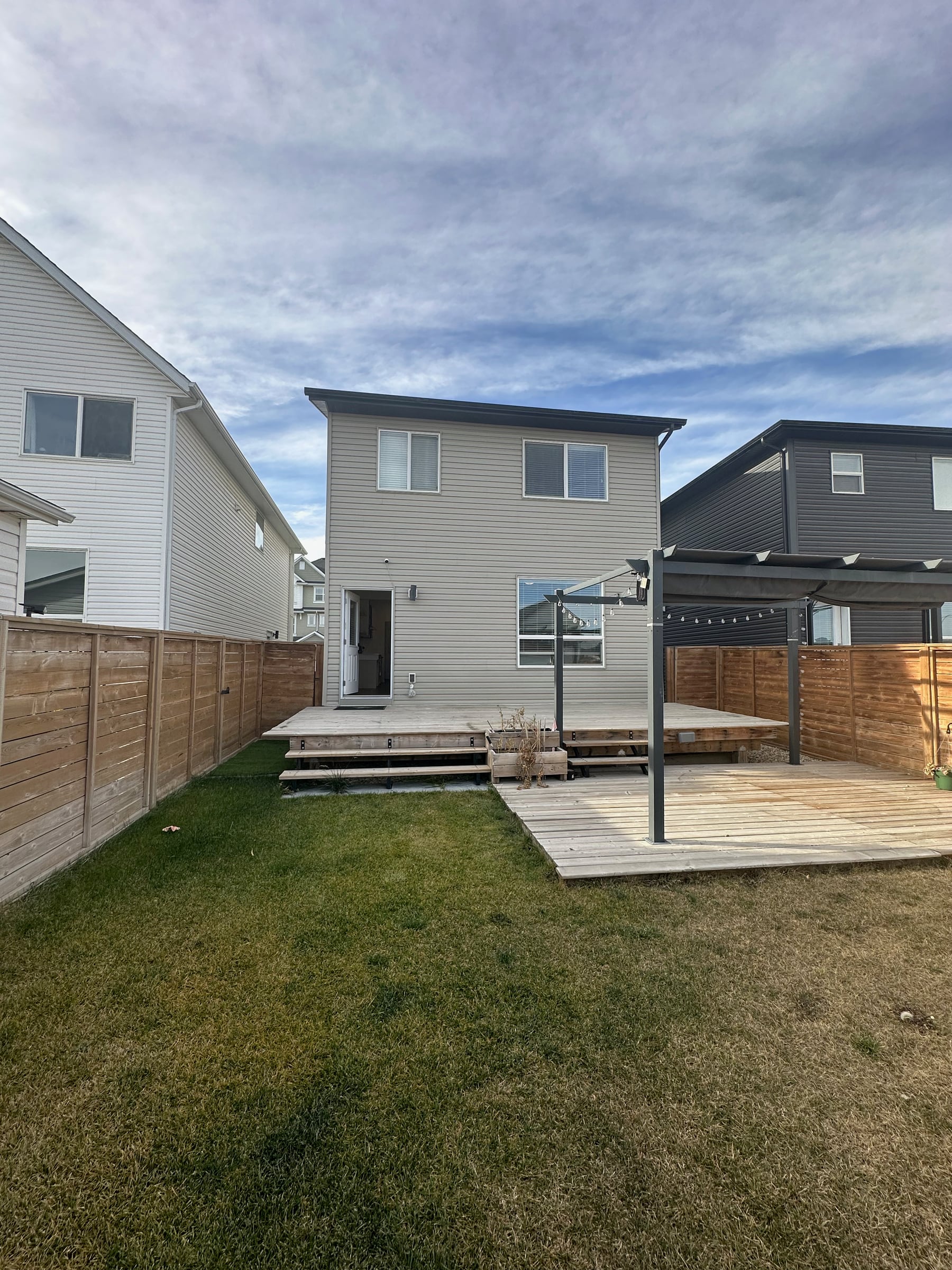 Private fenced backyard in Copperfield